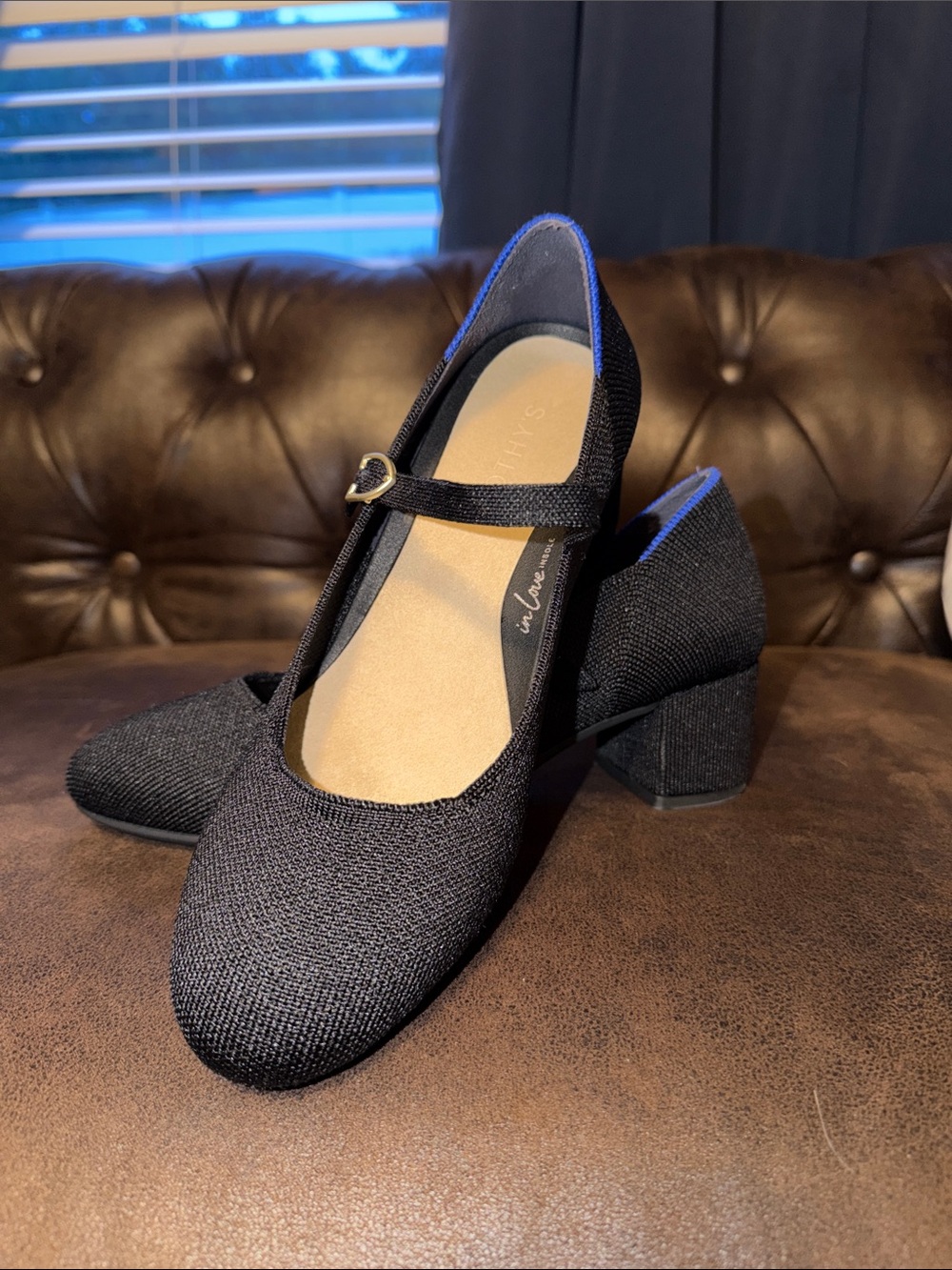 Rothy’s Block Heel Black Mary Janes